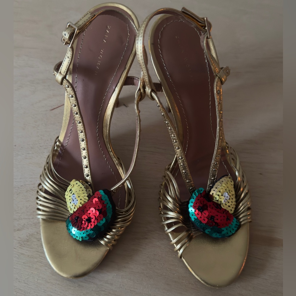 Zara Gold Sandals